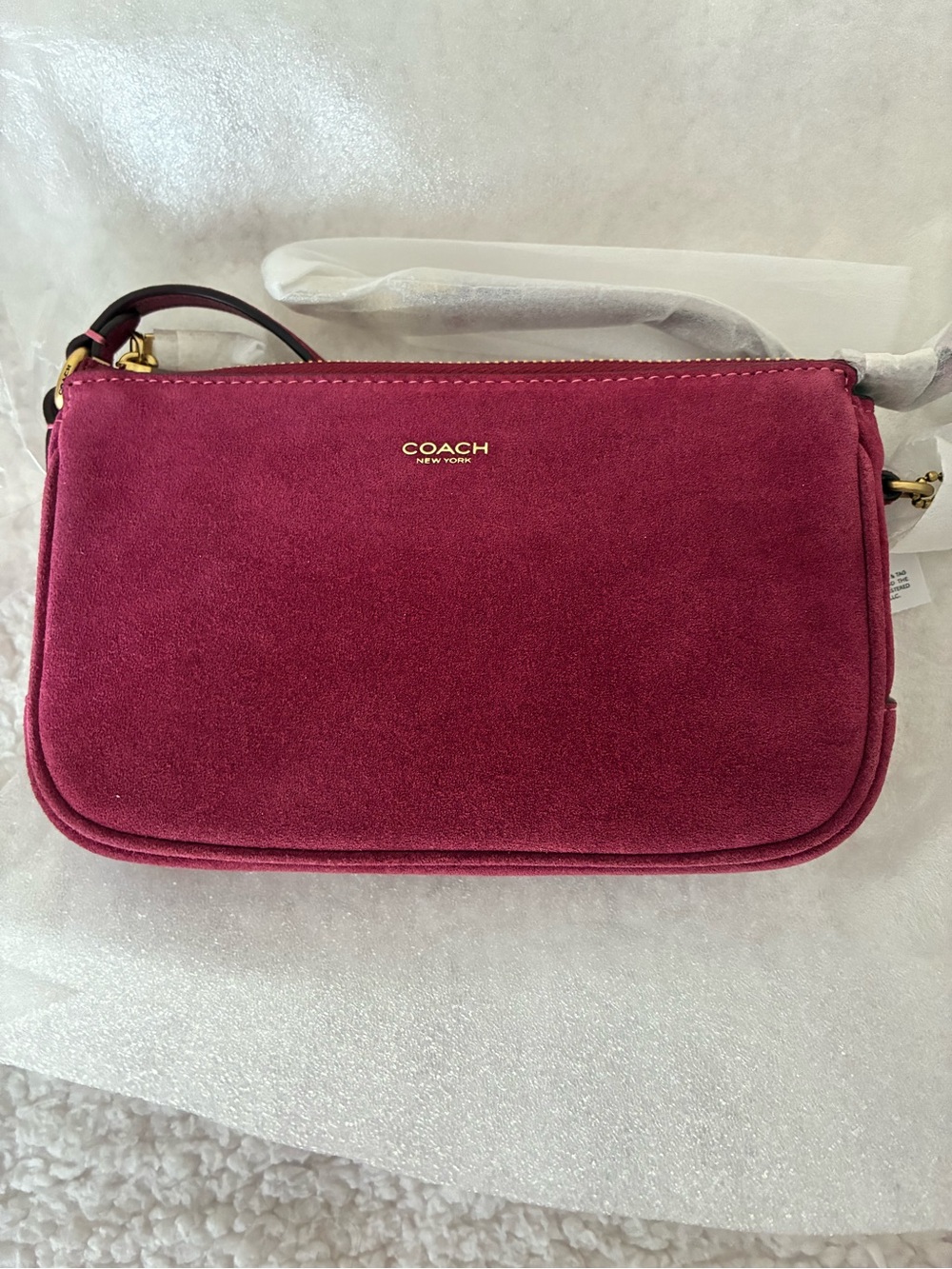 Coach Suede Bag in Berry Pink